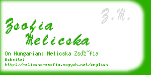 zsofia melicska business card